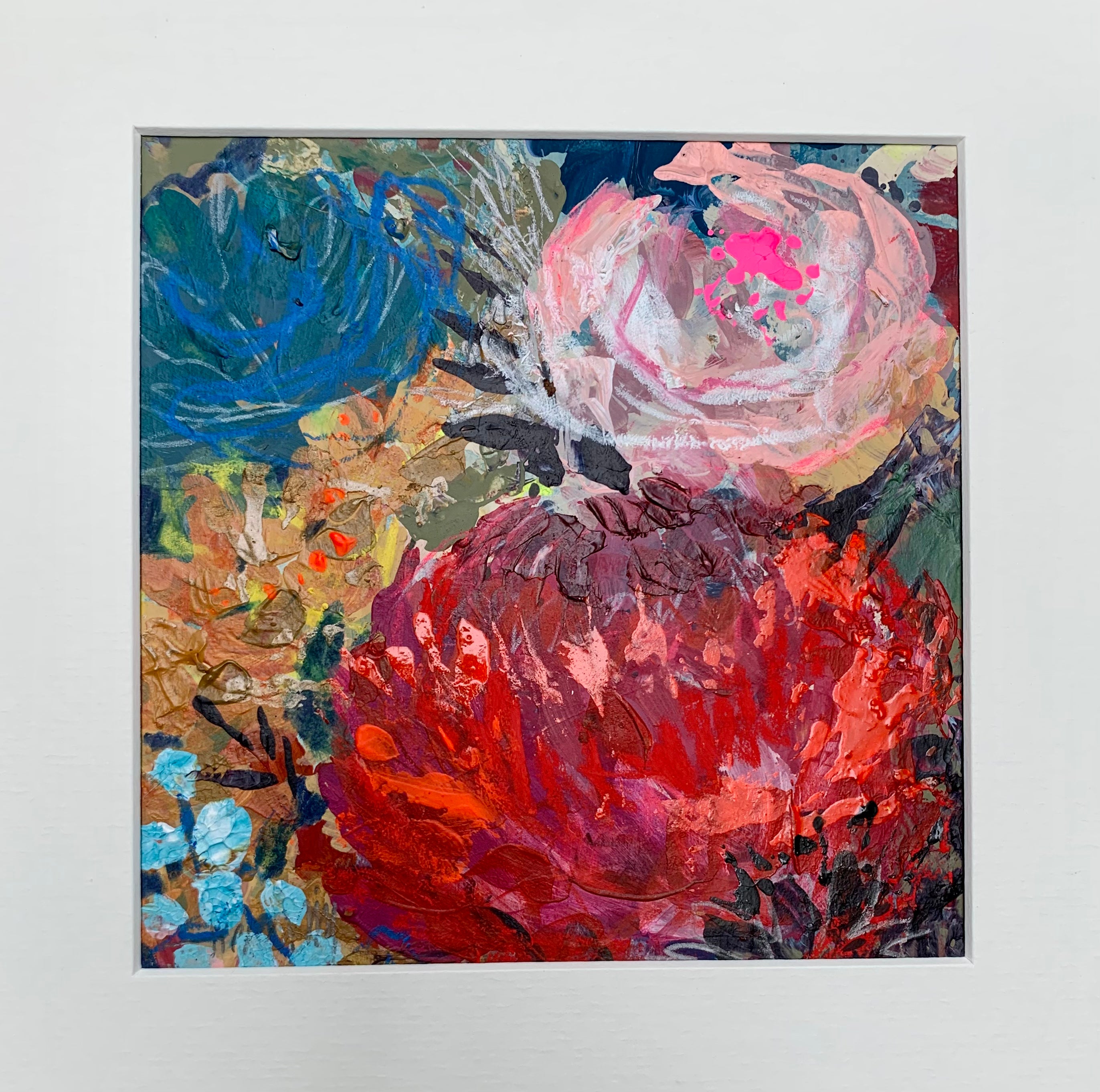 Small colourful floral paintings without a large price tag