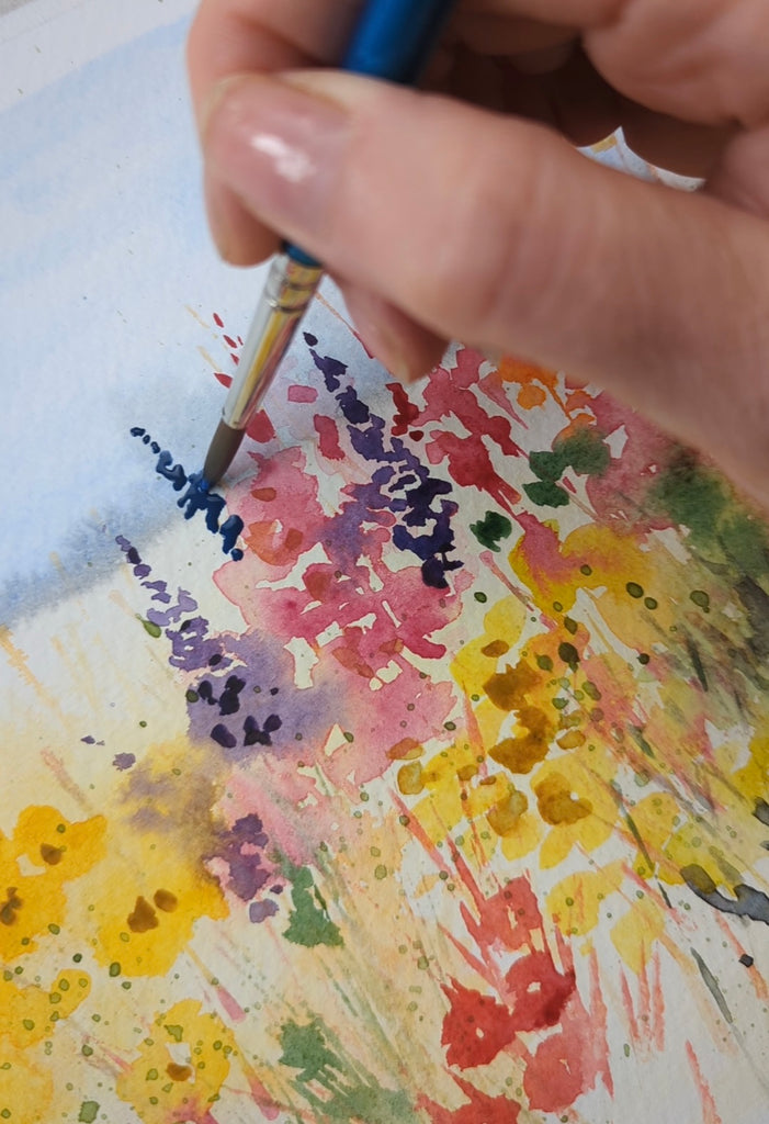 Recorded and ready to watch watercolour classes, Floral Fields (set of 4)