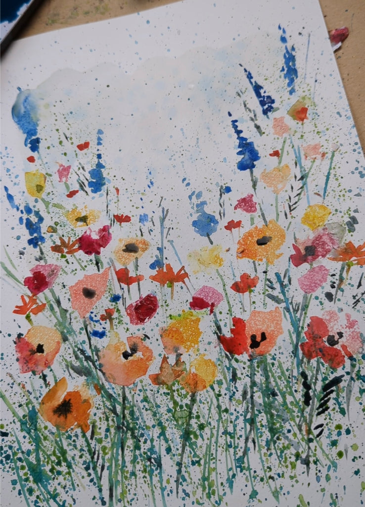 Recorded and ready to watch watercolour classes, Floral Fields (set of 4)