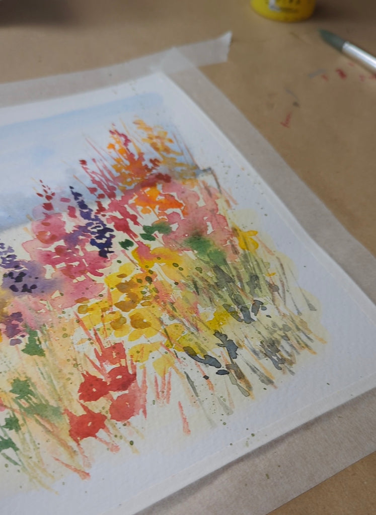 Recorded and ready to watch watercolour classes, Floral Fields (set of 4)