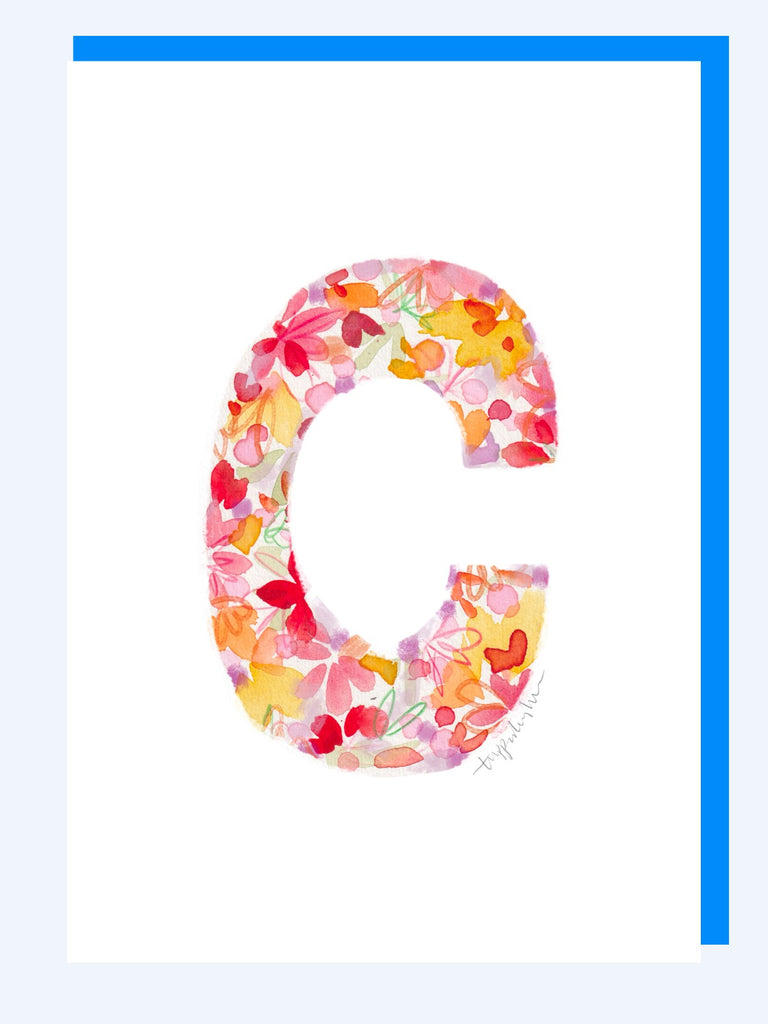 C letter greetings card