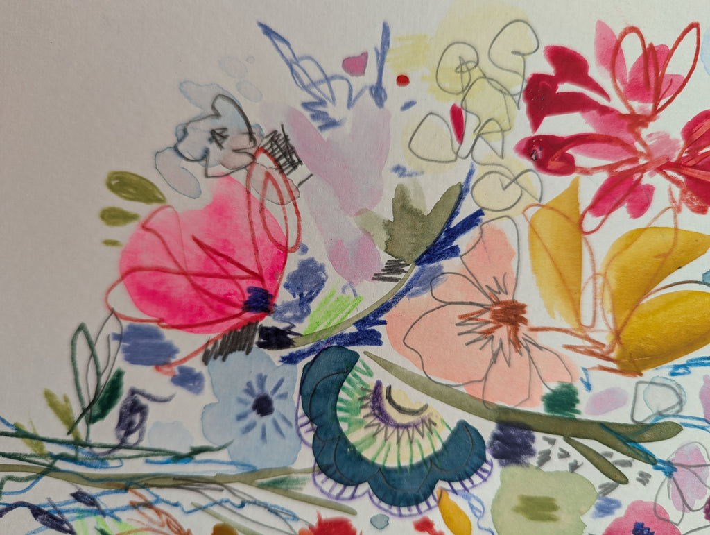 November online watercolour Illustrative floral classes set of 4