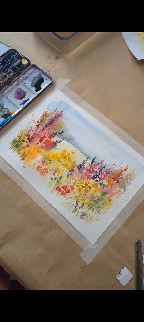 Floral fields, watercolour classes ready to watch