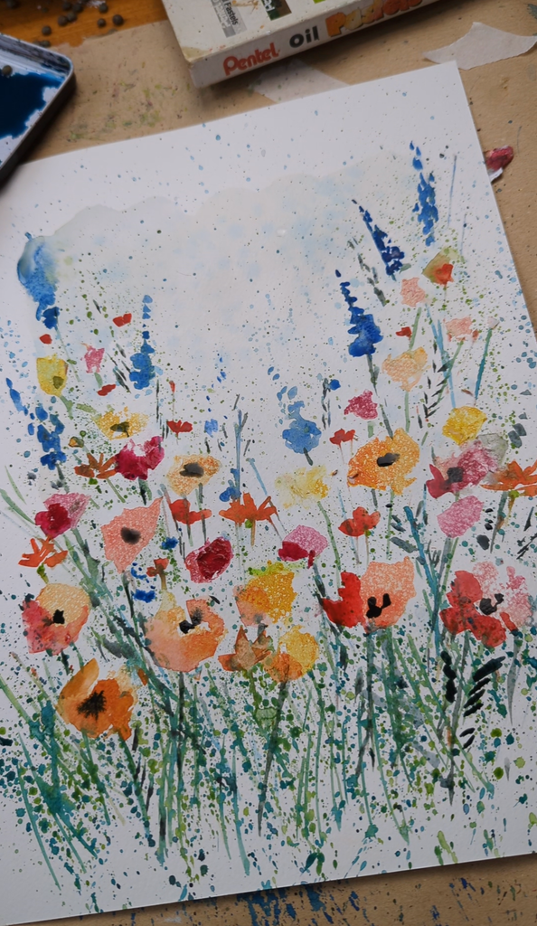 Floral fields, watercolour classes ready to watch