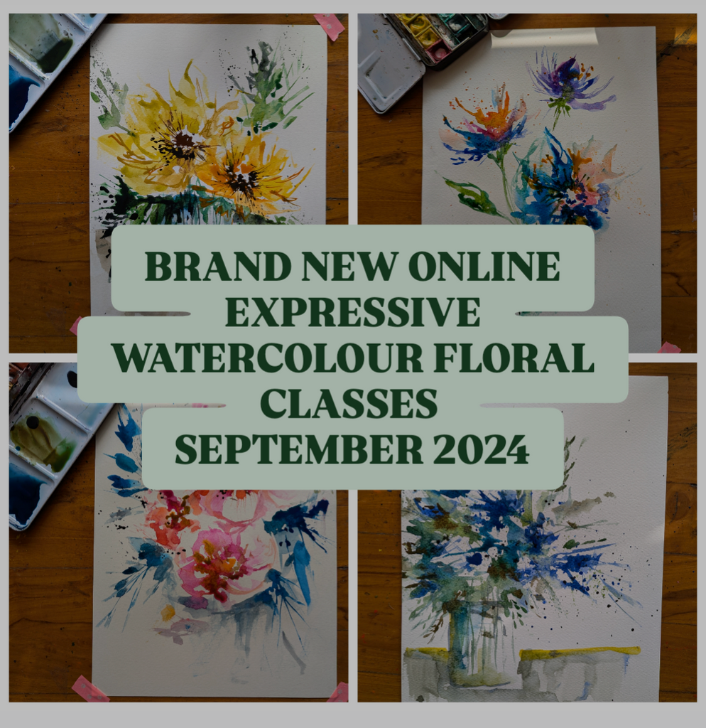 Expressive watercolour flower painting Live September Classes