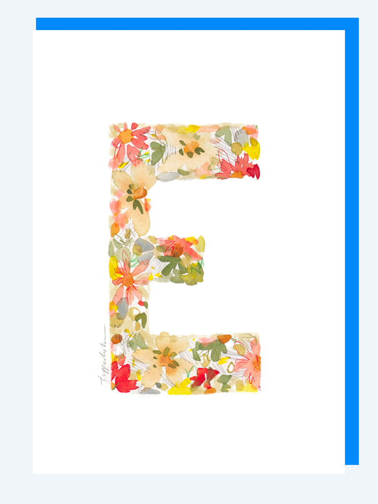 E letter greetings card